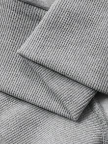 DAZY Heavy Thick Letter Print Hoodie Sweatshirt For Men, Grey, Autumn/Winter - Grey - View 5