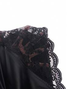 Gownix 大码女士优雅蕾丝及膝A字裙，女士半身裙，女士铅笔裙，女士短裙，黑色女士半身裙，女士度假装，女士夏季装，女士商务休闲装 - 黑色 - 查看 9