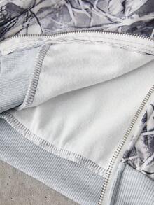 PAVTROS Men's Street-Style Bestselling Bionic Camouflage Hoodie With 3D Embroidered Orange English Text And Fuzzy Collar, Suitable For Outdoor Music Festivals, Casual Outings, Gifts For Boyfriends/Husbands, Anniversary Presents Graphic Jackets Zip Up Acid Wash Hoodie Men S Street Wear Zip Up Jacket Graphic - Multicolor - View 7