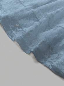 女士夏季假日蕾丝刺绣多层半身裙 Y2K 风格，适合假日派对 - 淺藍色 - 查看 3