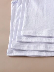 女童舒适休闲柔软面料蝴蝶装饰家居服，适合日常穿着 - 白色 - 查看 5