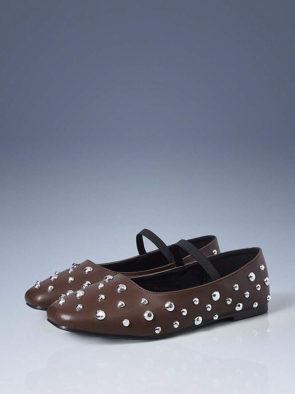 CUCCOO GRLICON Women's Fashion Commuter Rhinestone Decorated Flats For Christmas