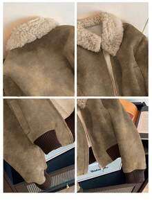 Franclia 时尚休闲仿毛领加厚外套，秋冬款