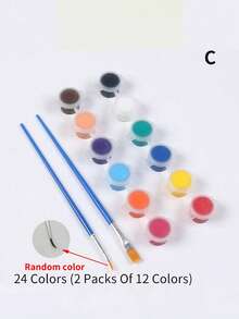 1 套丙烯颜料套装水彩画 12 色套装，用于手绘 DIY 艺术、绘画、涂鸦和洗涤，适合艺术生、办公和学习用品以及返校用品、返校、学校用品 - 彩色 - 查看 18