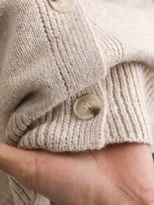 CosyJoli Plus Size Casual Hand-Cranked 3D Floral Batwing Sleeve Cardigan Summer Spring - Apricot - View 7