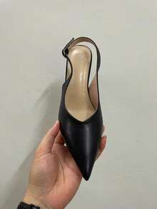 CUCCOO BIZCHIC 女士休闲简约通勤黑色尖头高跟鞋 - 黑色 - 查看 10
