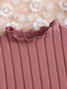 Emery Rose Kids Emery Rose Kids LUNE 花卉印花灯笼袖荷叶边连衣裙，法式花卉，仙女裙，田园风，秋冬 - 粉色 - 查看 3