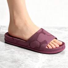 Zapatillas silenciosas japonesas mujeres baños domésticos interiores de verano baños antideslizantes parejas domésticas zapatillas antigás para hombres zapatillas, Pantuflas de Casa de Mujer - Morado - Ver 2