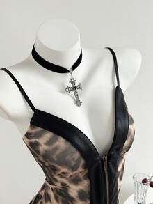 Elamini Women's Sexy V-Neck Leopard Print Sleeveless Slim Fit Camisole Top, Suitable For Party And Evening Wear - Multicolor - View 1