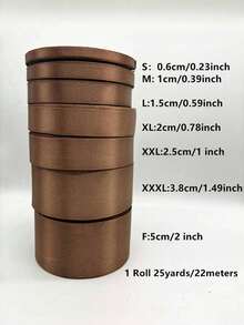 Ruy băng satin màu nâu cà phê, 1 cuộn, vải polyester, ruy băng thủ công tự làm dùng để gói quà, trang trí đám cưới, nơ Giáng sinh, phụ kiện tóc, trang trí nhà cửa, đồ dùng thủ công, phụ kiện sổ lưu niệm. - Cà phê nâu - Xem 15