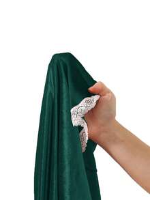 Seduluxe Bộ đồ lót Giáng sinh cỡ lớn 2 món có gọng - màu xanh lá - Xem 8