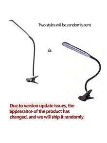 1个带夹子的LED台灯，柔性鹅颈工作灯，护眼建筑师台灯，带开关的USB电源线，适用于家庭办公室的功能台灯（黑色） - 1pc - 查看 7