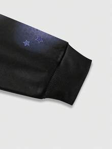 ROMWE Street Life Men's Letter & Portrait Graphic Print Pullover Hoodie - Multicolor - View 4