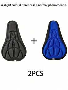 1/2pcs [Shock Absorption | Breathable] Breathable 3D Comfortable Bicycle Seat Cushion Cover | With Shock Absorption | Ideal For Road Bikes And Mountain Bikes