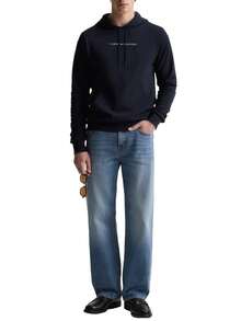 Tommy Hilfiger Men's Hoodies Navy Blue - Desert Sky - View 3