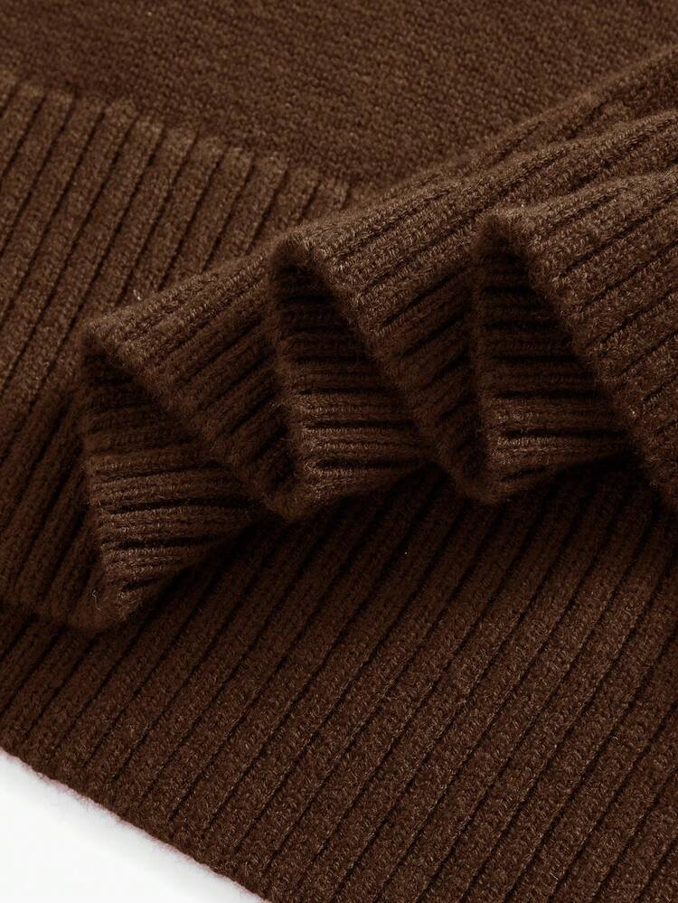 BUTTON DECOR SWEATER & KNIT PANTS SET