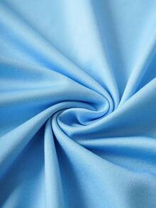 SpongeBob SquarePants | SHEIN Tween Boy Cartoon Pattern Cute Blue Round Neck Long Sleeve T-Shirt - Blue - View 6