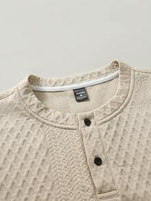 Manfinity Homme Men's Striped Button Half-Placket Long Sleeve Sweatshirt And Drawstring Waist Pants Casual Suit Mens Knitted Set Men Casual Top And Bottom Set Men 2 Piece Set Men 2 Piece Set Spring Fall Mens Casual Sets Old Money,Daily Leisure, Weekend Trips, Outdoor Activities, Travel Expeditions, Relaxed Work Environments Or Semi-Formal Occasions, Boyfriend/Husband Gift, Anniversary /Birthday Gift Party Christmas New Years Wedding