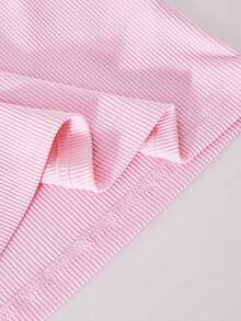 SHEIN Explorewe 两件套：少女街头风字母印花圆领长袖T恤+迷彩印花裤 - 粉色 - 查看 3