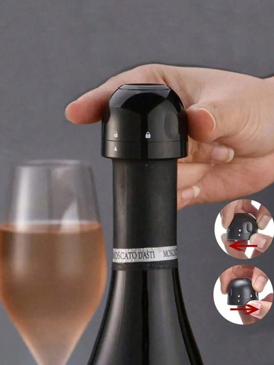 可重复使用的葡萄酒/香槟瓶塞 - 使用这些真空保鲜器保持您的葡萄酒新鲜且防漏，适用于餐厅酒吧商业用途，家用红酒瓶盖塞，硅胶密封香槟瓶塞，紧凑型保鲜葡萄酒瓶塞，酒吧工具，酒店用新型真空葡萄酒瓶塞，可重复使用的香槟瓶塞，葡萄酒密封盖套装，防漏保鲜器，适用于餐厅，厨房配件。