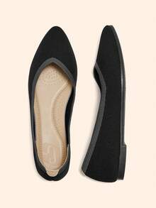 CUCCOO BASICS Bailarinas de punta fina versátiles y minimalistas para uso casual y de oficina - Negro - Ver 8