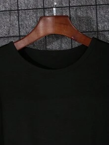 Fantacosmos Tween Boy Cartoon Printed Casual Fashion Summer T-Shirt - Black - View 3