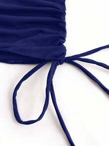 Swim Vcay Bộ đồ bơi 2 mảnh Tankini dây rời và quần tam giác cho nữ - Màu xanh hải quân - Xem 3