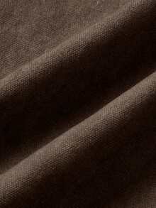 DAZY 男士撞色领棕色夹克外套，秋冬季 - 咖啡棕 - 查看 8