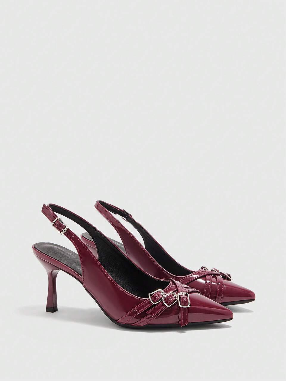 CUCCOO BIZCHIC Women's Sexy Pointed Toe High Heel Pumps, Versatile For Commuting, Party, Wedding, Office, Wine Red For Christmas Valentine's Day Spring Shoes