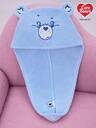 Care Bear X Joivida 1pc Bear Face Embroidered Dry Hair Cap Blue Skin Friendly Absorbent Cartoon Shaped Towel