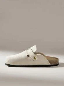 Solecia Women's Casual Slip-On Loafers With Buckle Design For Christmas - Beige - View 3