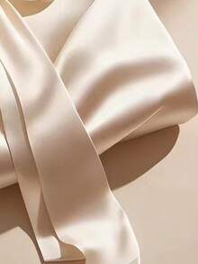 GlowEve 1 szt. Damska bluzka z satyny w jednolitym kolorze, elegancka i błyszcząca - Morela - Zobacz 5