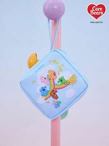 Care Bear X Joivida 1pc Cartoon Pattern Printed Polyester Fiber Storage Bag, Can Be Used As A Feminine Hygiene Storage Bag, Digital Storage Bag, Small Item Storage Bag,Cheer Bear, Good Luck Bear, Funshine Bear, Share Bear, Love-A-Lot Bear - Baby Blue - View 1