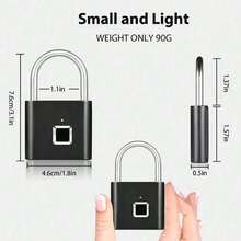1PC Smart Fingerprint Padlock, USB Fast Charging, Long Battery Life, Can Record 20 Sets Of Fingerprints, Waterproof And Rust-Proof, Can Be Used In Various Scenarios Such As Gates, Schoolbags, Bicycles, Lockers, Etc. Stainless Steel Material, Thickened And Not Easy To Deform - Multicolor - View 11