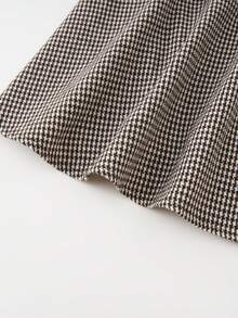 SHEIN LUNE Áo khoác nữ cổ ve lật thanh lịch cỡ lớn, họa tiết răng sói, chắp vá hình quạt, tay dài - Nhiều màu - Xem 7