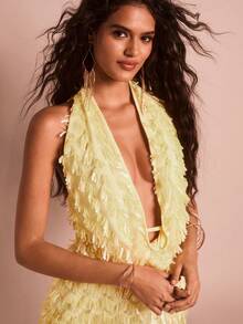 Women Midi Dresses - Yellow - View 6