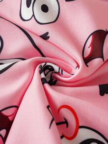 SpongeBob SquarePants | SHEIN Men's Soft & Comfortable Cartoon Pattern Trunks - Pink - View 5