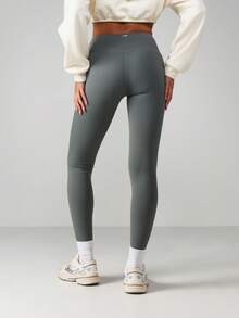 Missguided x Playboy High-Waisted Athletic Leggings With Logo Print For Women Yoga Fitness Training Workout - Green - View 2