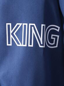 Vacaura 2 件套青少年男童休闲运动连帽夹克和抽绳下摆裤套装，春/秋/冬 - 淺藍色 - 查看 4