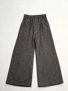 Franclia مجموعة خريف 2025 الجديدة: بنطلون رمادي للنساء بتصميم راقي - تفاصيل جمع الخصر والتفصيل، أزرار زخرفية متعددة القطع في المنتصف، قماش منسوج عالي الجودة، أناقة عملية للعمل والتسوق والمناسبات الرسمية، متعدد الاستخدامات يتناسب مع القمصان والهوديز لإطلالة عصرية لا تزول - رمادي - مشاهدة 2