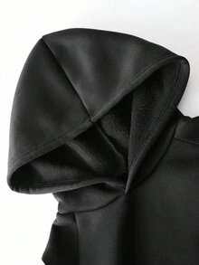 Vacaura 2 件青少年连帽条纹印花抽绳踝袖运动裤套装，适合日常穿着的休闲装，春秋季