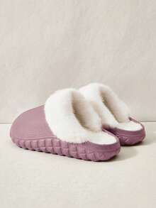 Cuccoo Women's Thermal Lined Warm Home Slippers, Autumn/Winter For Christmas - Mauve Purple - View 4