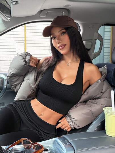 Dewbera Neck High Impact Sports BH Women, Com Tafel Removable Pads, Running, Workout, Work view 3