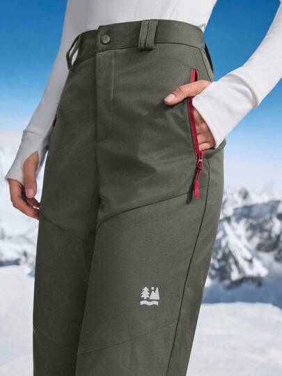 In My Nature 女士高腰拉链口袋直筒宽松徒步裤