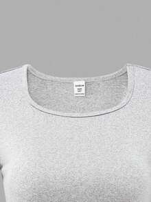 3 件装 Tween Girl 休闲 V 领长袖 T 恤套装（黑色、白色、灰色） - 彩色 - 查看 4