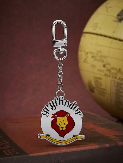 HARRY POTTER X SHEIN 1pc Fashionable Cartoon Element Couple Keychain, New Alloy Drip Oil Luxury Niche Exquisite Design