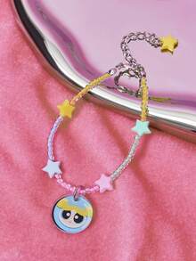 THE POWERPUFF GIRLS X SHEIN Collares superpuestos para mujer - Multicolor - Ver 2
