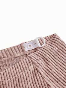 Modmama Pregnant Women's Solid Color Ribbed High Elasticity Casual Leggings - Pink - View 8