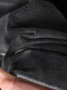 CosyJoli 大码休闲水洗雪花棒球夹克和宽松裤套装