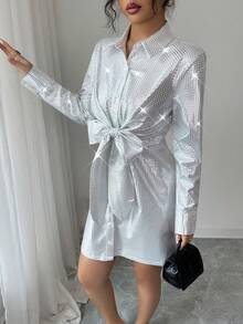 Lyxana Đầm ôm bó sát gợi cảm, quà tặng sinh nhật, hẹn hò, tiệc tùng, dạ hội, lễ hội âm nhạc, trang phục biểu diễn - trắng - Xem 5